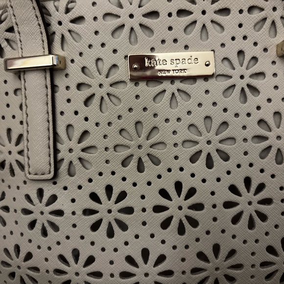 Kate Spade Beige Floral Cutout Satchel - Picture 3 of 4
